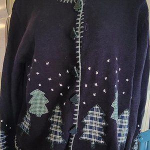 Christopher and Banks Ladies Medium Christmas Tree Sweater - Pre Loved